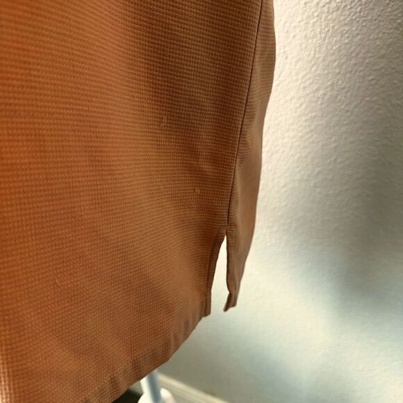 Silk Icon Peach Shirt Short Sleeve 100% Silk Pocket SZ L - Picture 7 of 11